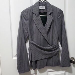 The Fold wool grey pinstripe suit